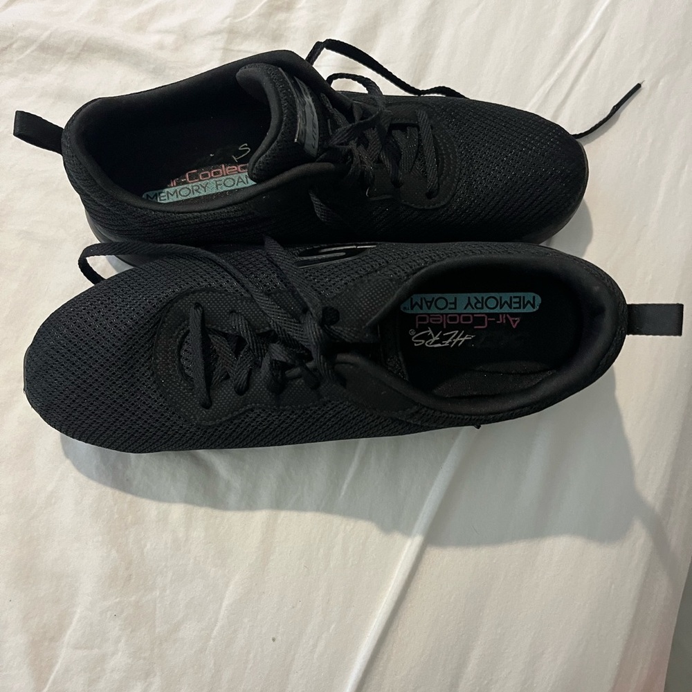 Women’s Black Sketchers Memory Foam Sneakers
